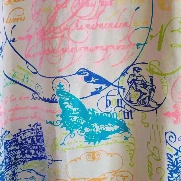 Stunning! Anthony's Resort Wear M Paris Print Vibrant Colors Jacket Long Sleeve - Picture 11 of 13